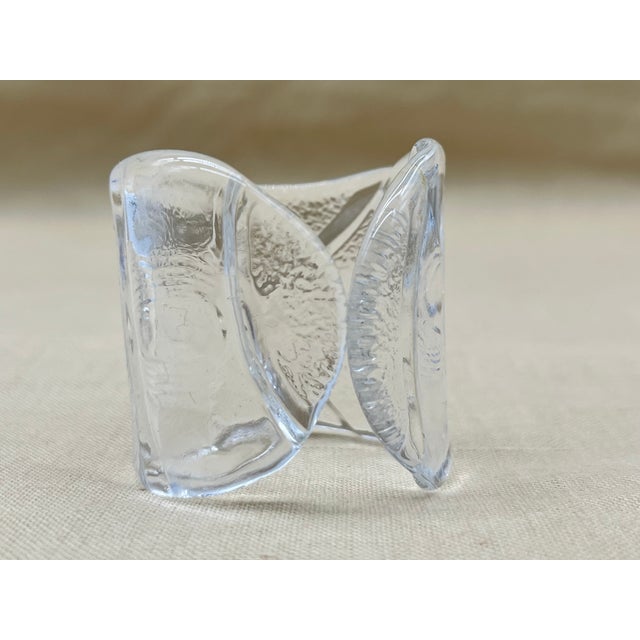 Mid-Century Swedish Ice Glass Napkin Rings attributed to Uno Westerberg for Pukeberg, 1970s, Set of 12 For Sale - Image 4 of 18