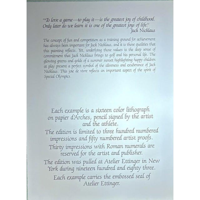 1980s Robert Peak "Spirit of Sport" Ap 15/50 Signed and Numbered Artist Proof - Set of 6 For Sale - Image 13 of 16