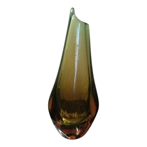 1980s Exquisite Signed Oggetti Murano Italy Sommerso Vase