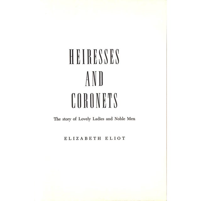 ELIOT, Elizabeth [282] pp. McDowell, Obolensky New York 1959 Second Printing 9 1/4" x 6 1/4" Account of marriages between...