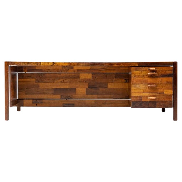 Large Jacaranda Desk by Jorge Zalszupin by Latelier San Paulo, 1960s For Sale