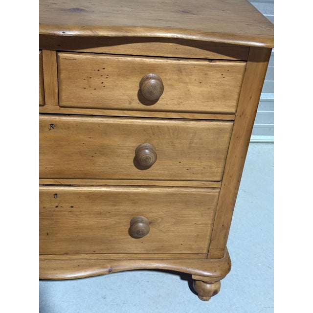 Wood Antique Pine Two Over Two Drawers - Chest of Drawers From England For Sale - Image 7 of 18