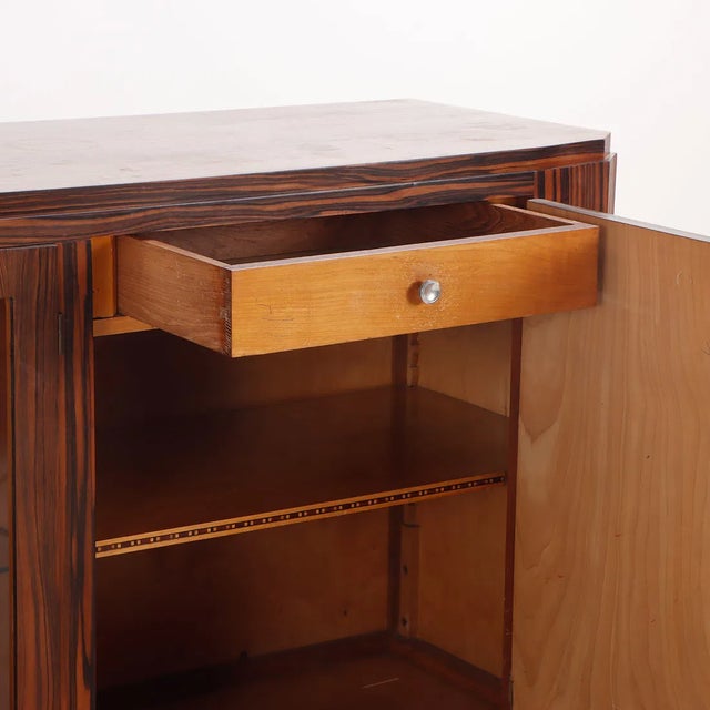 1930s French Macassar Ebony Art Deco Sideboard, C. 1930 For Sale - Image 5 of 10