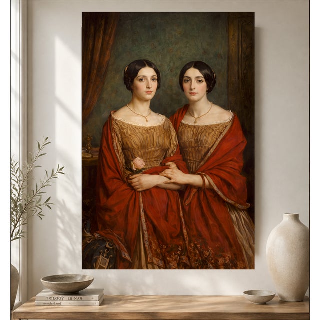 Atelier Aria Lumae the Sisters Unspoken Terracotta and Warm Amber Large Board Print For Sale - Image 12 of 16