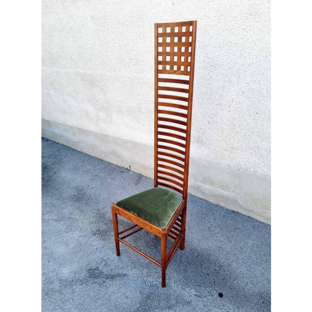 Mid-Century Hill House 1 Chair by Charles Rennie Machintosh, Italy, 1980s, in Very Good conditions. Designed 1920 to 1949...