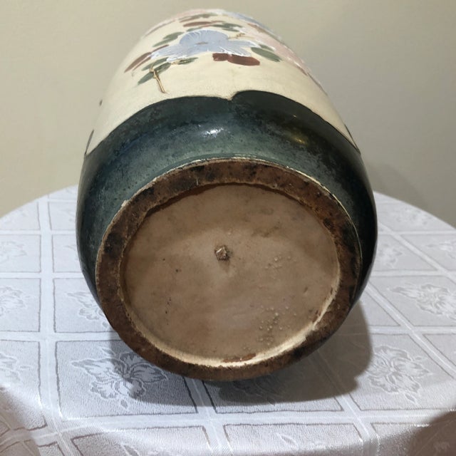 Early 20th Century Antique Early 20th Century Chinese Hand-Painted Floor Vase For Sale - Image 5 of 10