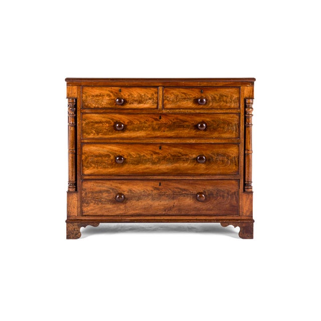 Victorian Flamed Mahogany Chest of Drawers For Sale - Image 13 of 13