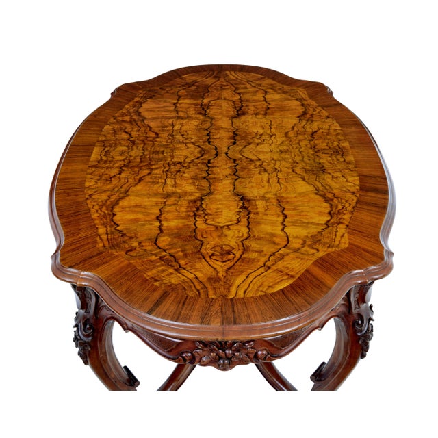 Carved Walnut Occasional Table, 19th Century For Sale - Image 10 of 11