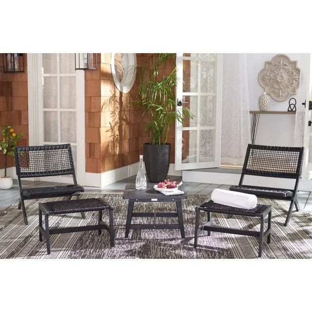 Contemporary Casella 5 Piece Living Set - Black For Sale - Image 3 of 9