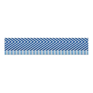 Schumacher Chevron Twill Tape in Blue For Sale