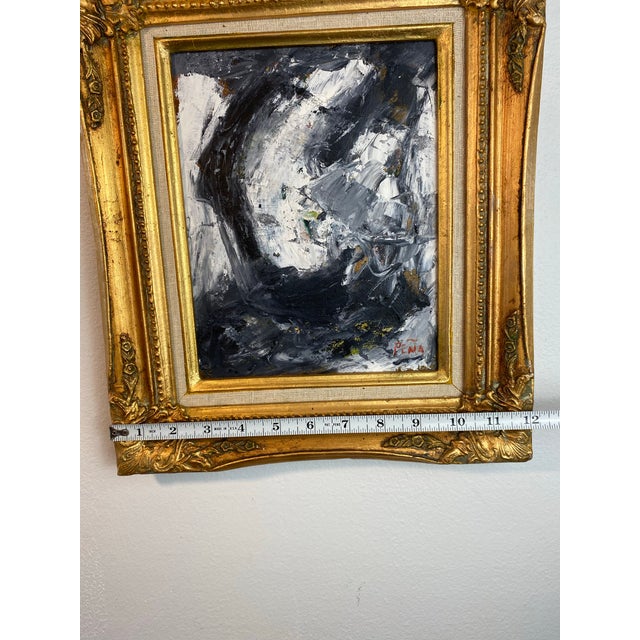 Paint Original Abstract Expressionist Oil Painting in Ornate Vintage Gilded Frame by Francisco Peña 2026 For Sale - Image 7 of 10