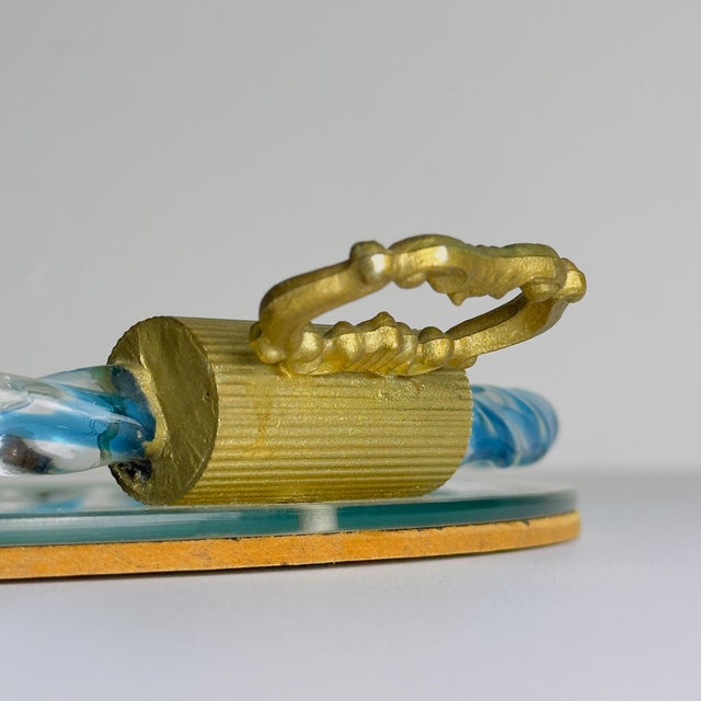 Vintage Venetian Glass Mirror Tray, Italy, 1950s For Sale - Image 10 of 17