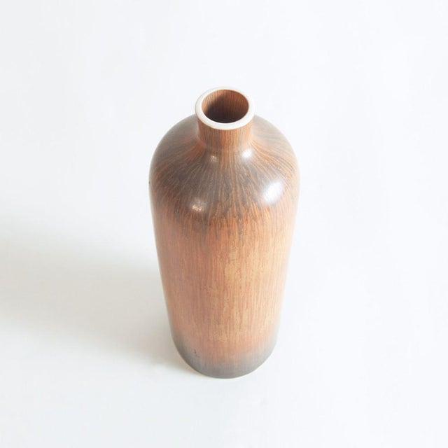 Orange Vase by Carl-Harry Stålhane for Rörstrand, 1950s For Sale - Image 3 of 9