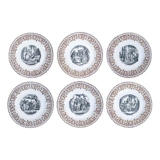 Wedding Series Plates in Porcelain by S.C.Richard, 1890s For Sale