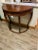 Antique Half-Moon / Demilune Console Table — Rich Wood With Elegant Curved Legs For Sale - Image 4 of 5