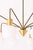 Scandinavian Modern Chandelier in Brass and Opaline Glass, 1950s For Sale - Image 3 of 11