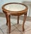 Brown 1990s French Carved Wood and Marble Top Round Side Table For Sale - Image 8 of 8