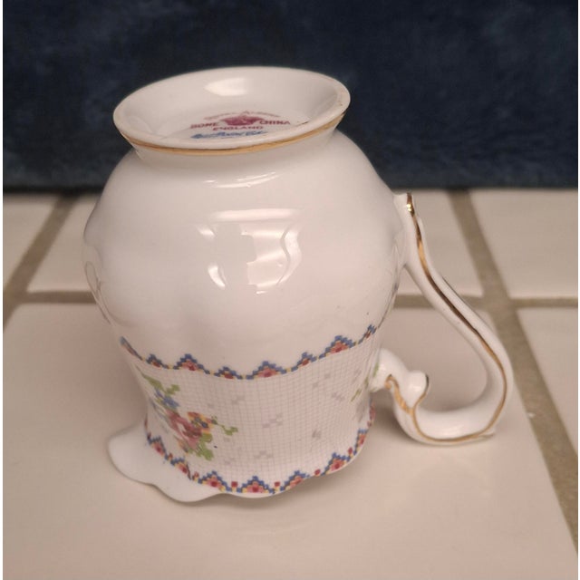 1930s Royal Albert "Petit Point" Creamer and Sugar Bowl For Sale - Image 18 of 18