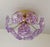 Mid-Century Modern Vintage Prismatic Sputnik Chandelier Mid-Century Modern Sputnik Flush Mount Purple Diamond-Cut Glass Lighting For Sale - Image 3 of 12