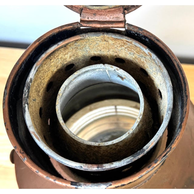 English Antique English Maritime Lantern "Meteorite 50811" by Meteorite Lamp Co. For Sale - Image 3 of 12