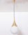 Mid-Century Modern Brass and Satin Glass Pendant Lamp in the Style of Stilnovo, 2000s For Sale - Image 3 of 5