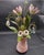 Pink Vintage 1986 Imperial Palace Enameled Tole Flower Bouquet Igor Faberge Franklin Mint For Sale - Image 8 of 10