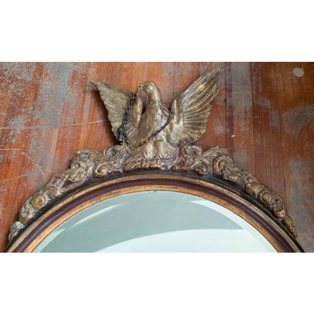 19th or 20th Century Italian Giltwood Mirror With Eagle Finial in Adams Style For Sale - Image 4 of 18