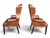 Wood Pair of Vintage Cognac Leather Wingback Chairs With Louis XVI–Style Fluted Legs For Sale - Image 7 of 11