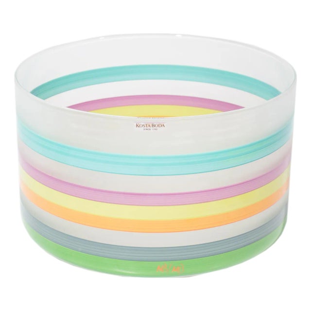 “Serpentine” Kosta Boda Glass Bowl by Monica Backström For Sale