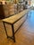 Farmhouse 1980s Salvage Wood Bench With Metal Base For Sale - Image 3 of 12