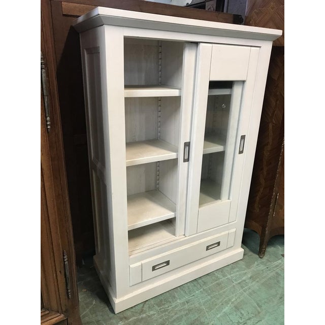 White Oak Display Cabinet For Sale - Image 3 of 4