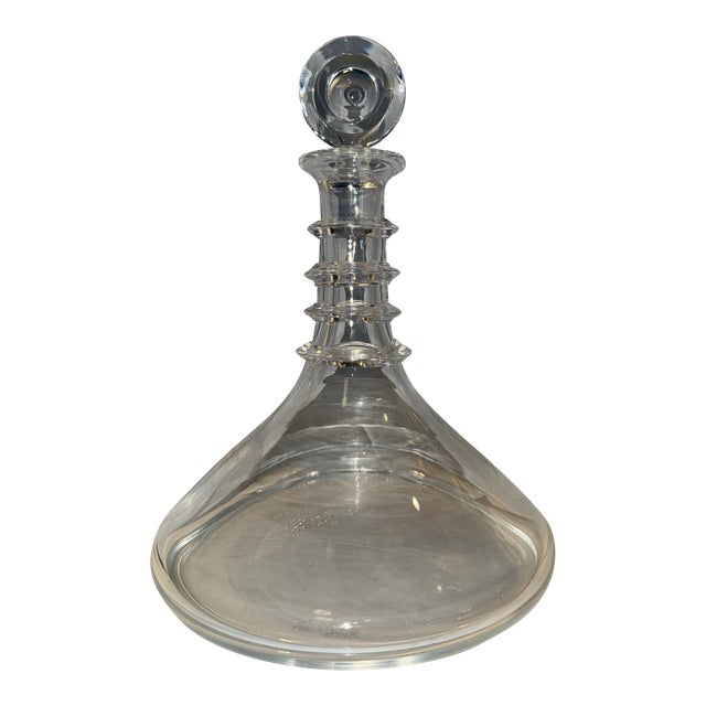 Steuben Glass Ships Decanter, Designed by Donald Pollard For Sale