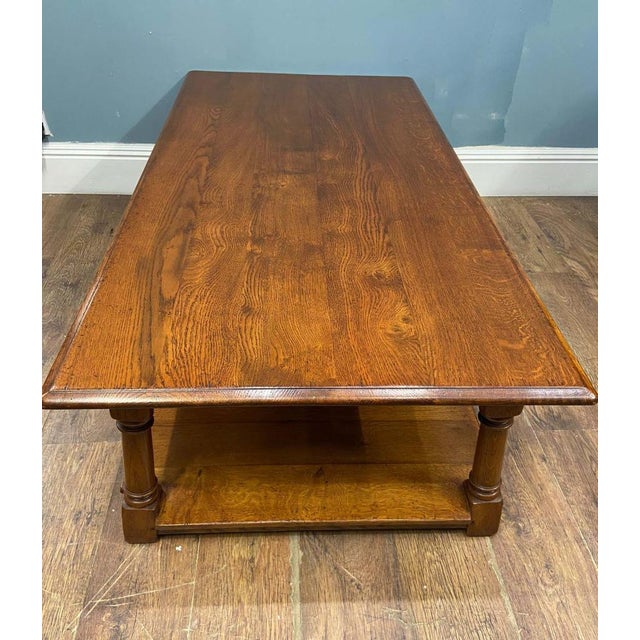 Farmhouse Oak Refectory Coffee Table For Sale - Image 17 of 17