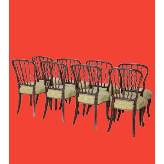 Theodore Alexander Eight Theodore Alexander Althorp Living History Dining Chairs For Sale - Image 4 of 12