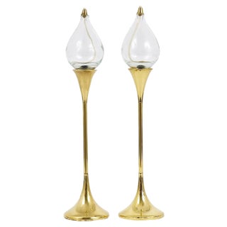 Mid-Century Oil Lamp Candleholder by Freddie Andersen, Denmark, 1970s For Sale