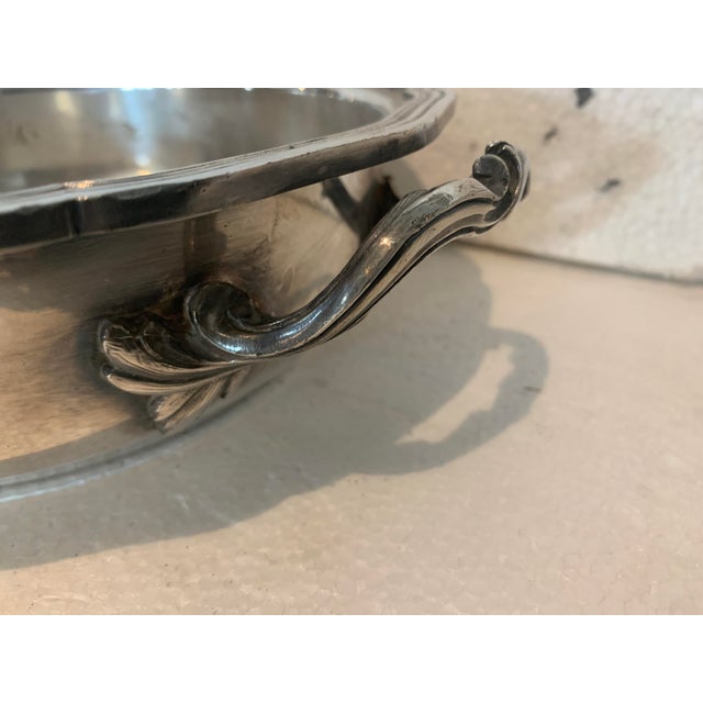 Covered bouillon cube and two small round silver-plated dishes both dishes are marked with the thouret mark silver plating...