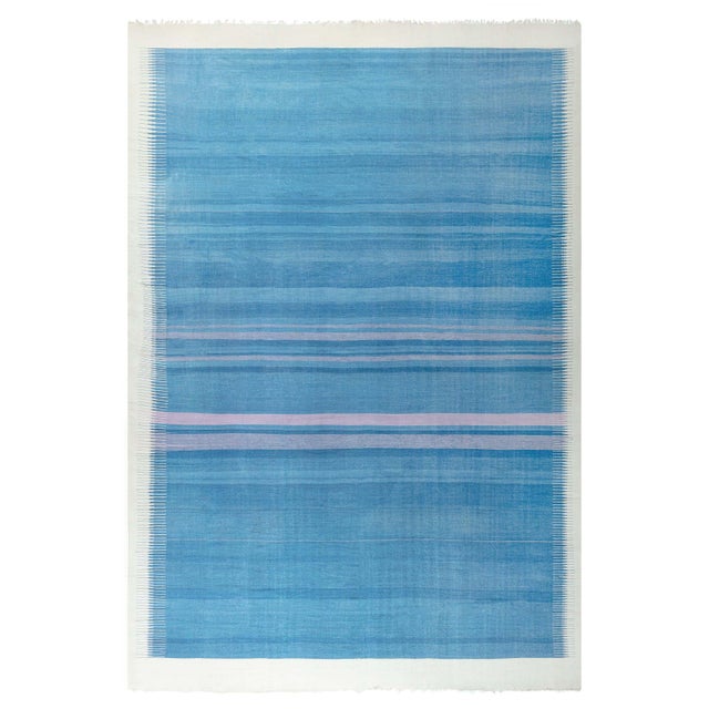 Doris Leslie Blau Vintage Indian Dhurrie Rug For Sale