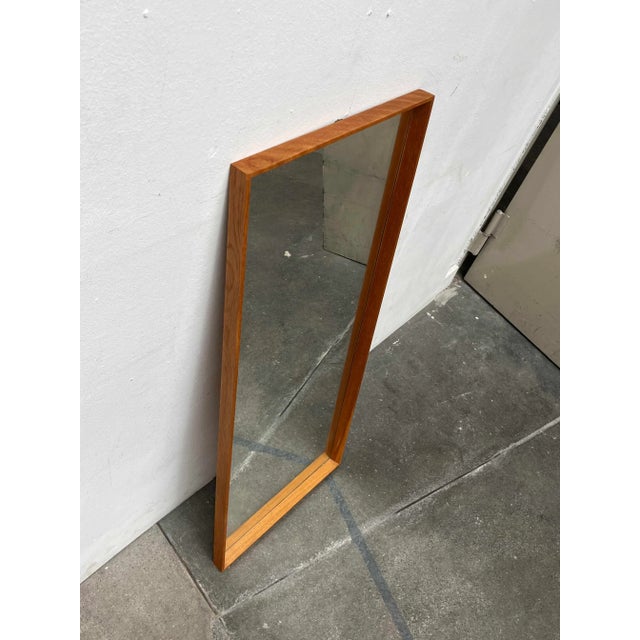 Wood Mid-Century Modern Danish Teak Wall Mirror, 1960s For Sale - Image 7 of 18