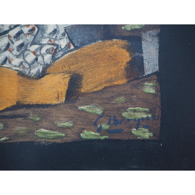 Georges braque nature morte au verre et à la pipe, 1959 original engraving with aquatint signed in the plate numbered /...