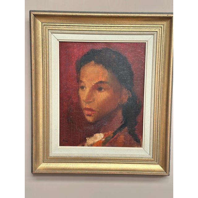 Hilding Rösiö, Spanish Girl, 1960s, Oil on Canvas, Framed For Sale - Image 9 of 18