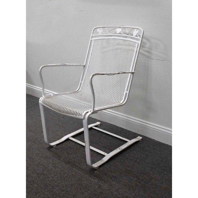 Vintage Woodard Mid-Century Modern Wrought Iron Flex Rocking Chairs - A ...