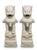 Elevate your interior decor with this magnificent matching pair of large, vintage ceramic Foo Dog guardian statues....