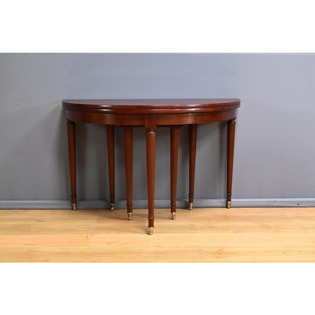Mahogany Half-Moon Extending Table, Late 19th Century For Sale - Image 3 of 18