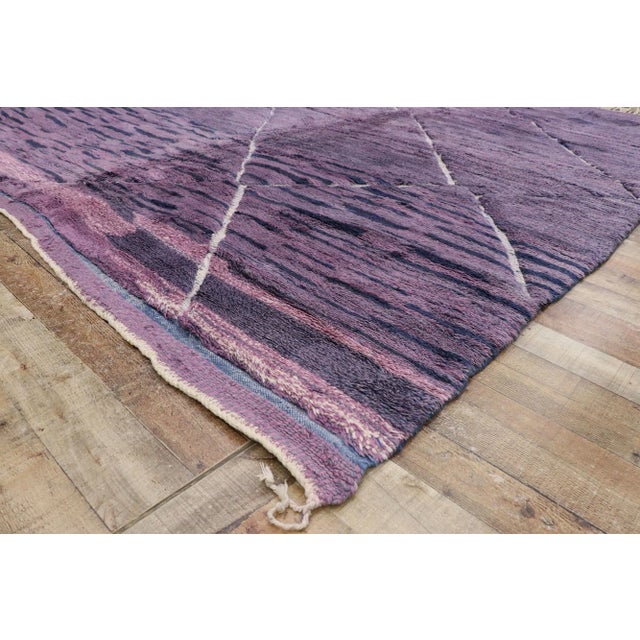 Purple Beni Mrirt Moroccan Rug - 09'02 X 11'08 For Sale In Dallas - Image 6 of 9