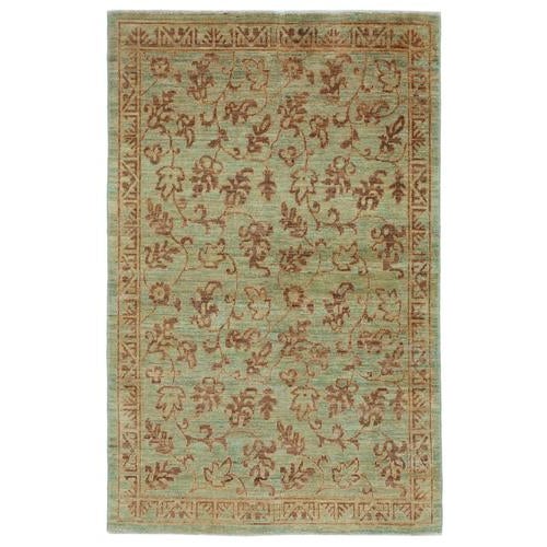 This elegant small Oushak rug is a celebration of Turkish weaving tradition in a size perfectly suited for today’s...