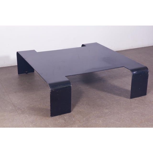 Curved Metal Coffee Table from Beniamino Bonettos, 1970s For Sale - Image 9 of 11