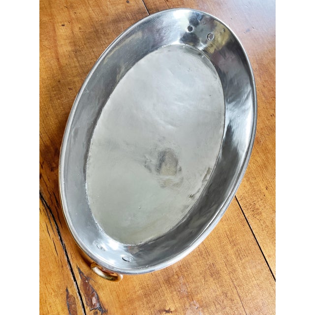 French Antique French Copper Gratin Dish For Sale - Image 3 of 5