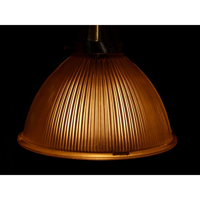 Holophane French Pendant Lamp in the style of Holophane, 1940s For Sale - Image 4 of 7