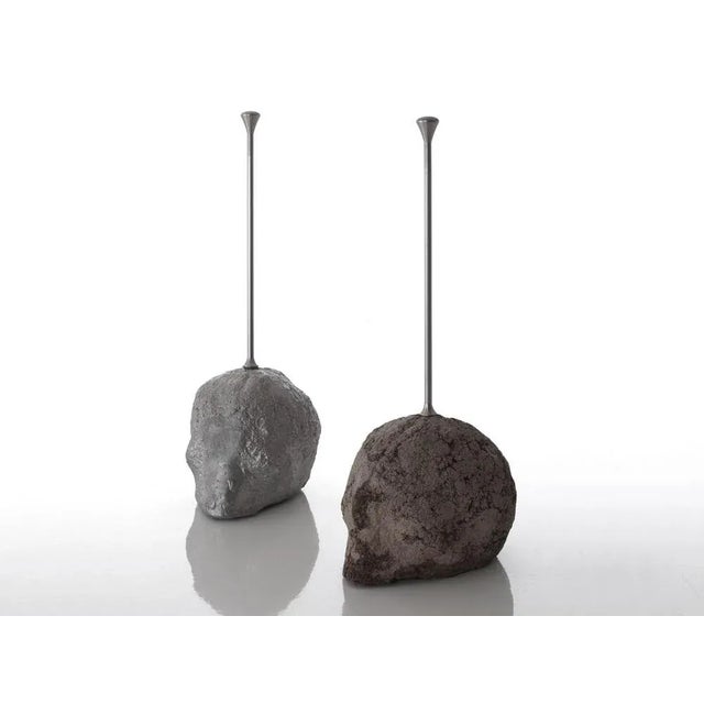Pair of Fondamenta Sculptures by Imperfettolab Limited Edition Dimensions: 22 x 16 x H 58 Materials: Aluminum, Resin