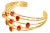 Cleopatra Gold & Carnelian Stone Cuff Chunky Bracelet For Sale